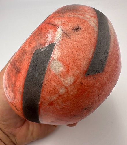 Vase bol raku - à, décor