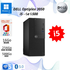 ? Dell Optiplex 3050 i5-6500 16Go RAM SSD 256Go+HDD 500Go Win11 Pro Office 2021