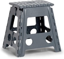 Tabouret pliant en plastique anthracite Zeller 13037 150 kg TÜV