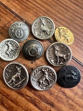 Série de Bouton de Vénerie Chasse & Gibier Vêtement