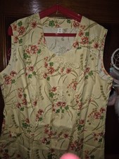 Robe blouse  vintage boutonné neuve Année 60 Taille 50 Floral 