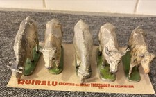 lot de 5 figurines en aluminium vaches QUIRALU ?