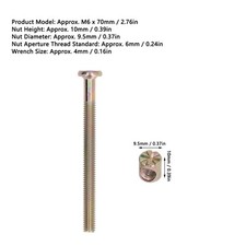 (M6*70mm)10 Ensembles De Vis