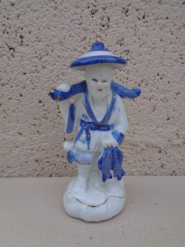Figurine pecheur chinois - figurine,