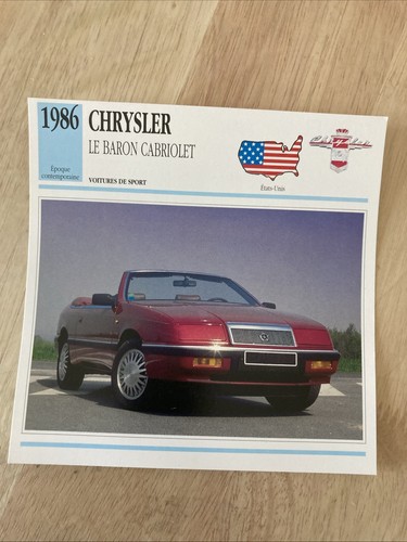 Chrysler baron cabriolet - le,