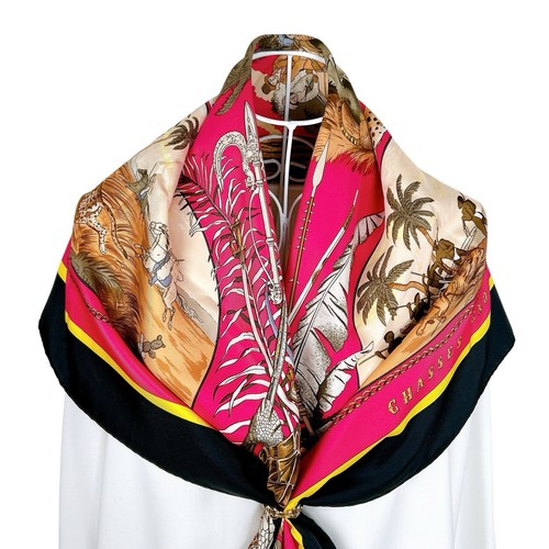 Foulard vintage soie hermes - vintage,