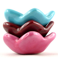 3 COUPELLES Vintage Céramique