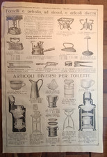 Cuisinière À Pétrole, Articles X Bagno Et pour Toeletta-Milano 1924 Catalogue N.