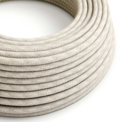 Câble textile rond lin - ,