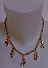 Vintage plaqué or  collier Jacques Esterel Paris Necklace french couture gold pl