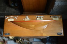 Beau Demi Coque Bois Artisanal Bateau Le Pen Duick 1 Dimensions; 26x70cm