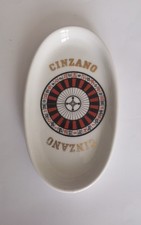 Cendrier Vide Poche Pub  "  CINZANO "  Roulette Casino Porcelaine Thabard