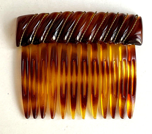 Peigne couleur ambre - peigne, 6cm
