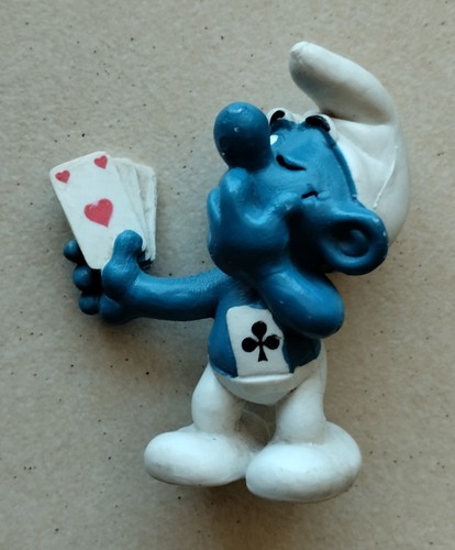 Figurine schtroumpf joueur - figurine, de