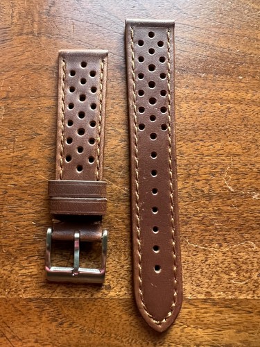 Bracelet cuir marron - en, foncé