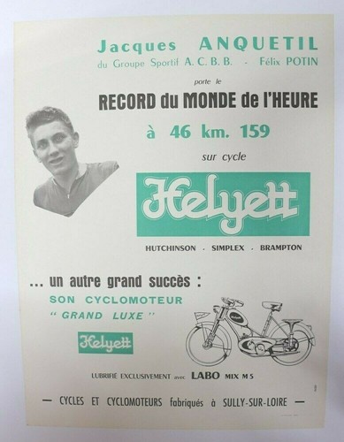 Affiche jacques anquetil 1956 - jacques,