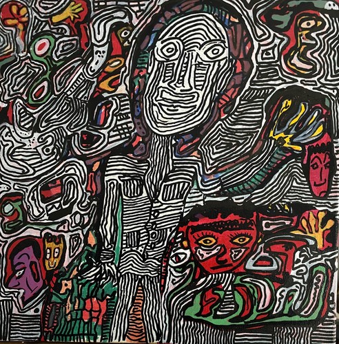 Tableau 40x40 acrylique - –,