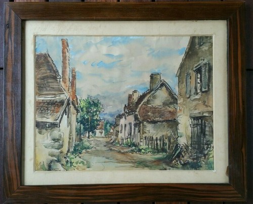 Aquarelle vue une rue de - d'une,