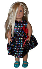 Robe noir rouge bleu american - rouge,