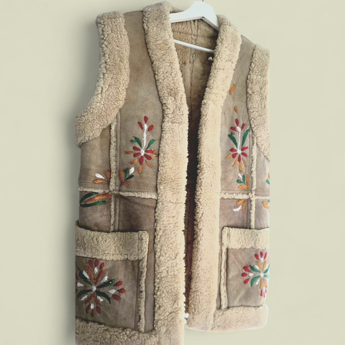 Afghani sheepskin wool afghan - afghani,