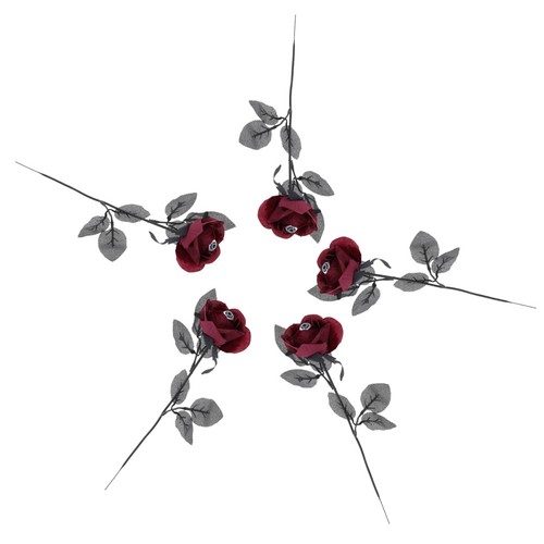 5pcs red halloween - halloween, rose