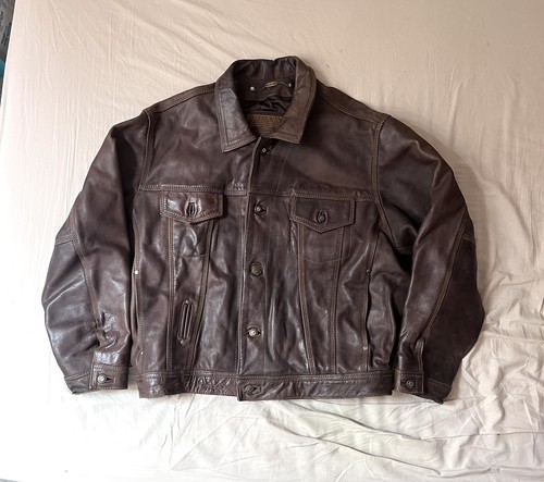 Veste cuir marron - veste, redskins