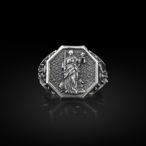 Bague chevalière homme - , en