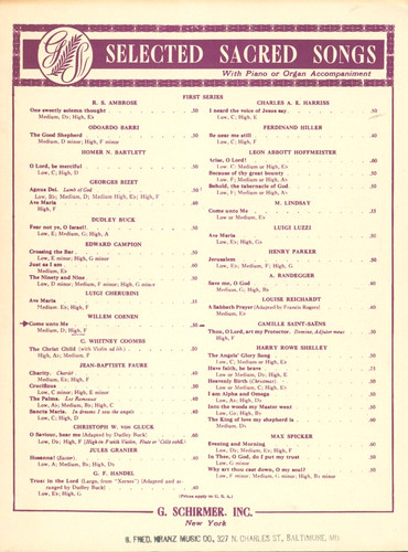Come unto sheet music - sheet,