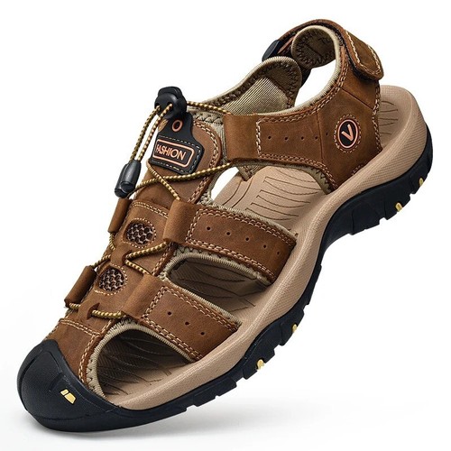 Sandales été cuir - cuir, pu