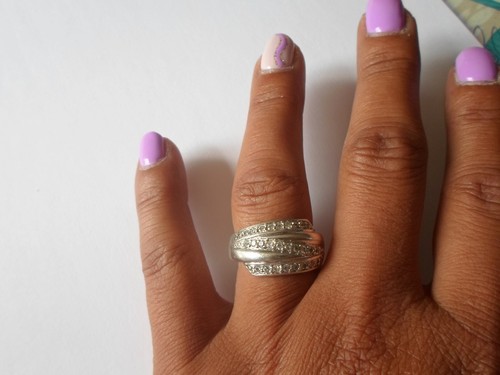 Bague argent massif - en,