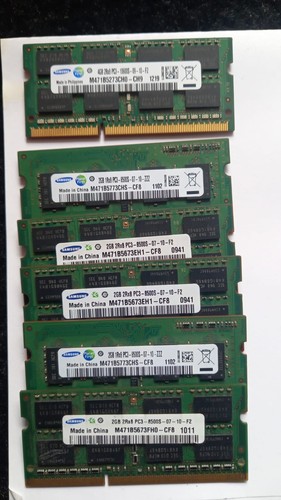 Lot mémoire ram 2go - 5x,