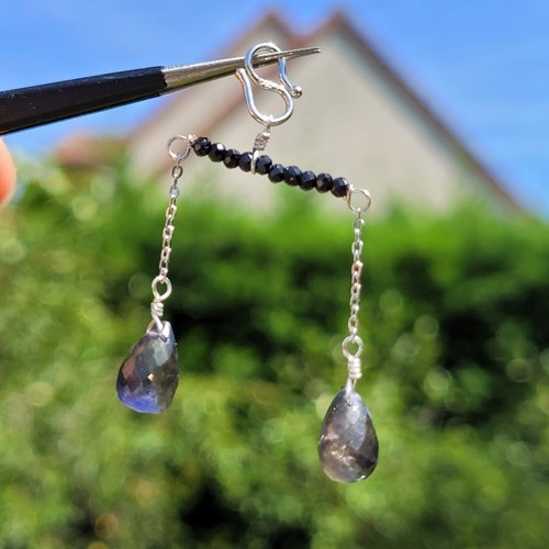 Pendentif délicat iolite - pendentif,