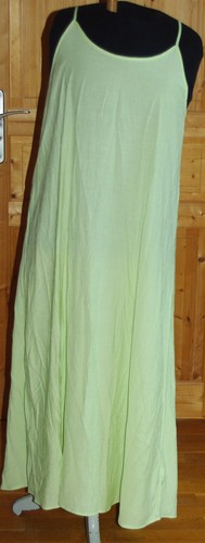 Robe longue crêpon vert anis - robe,