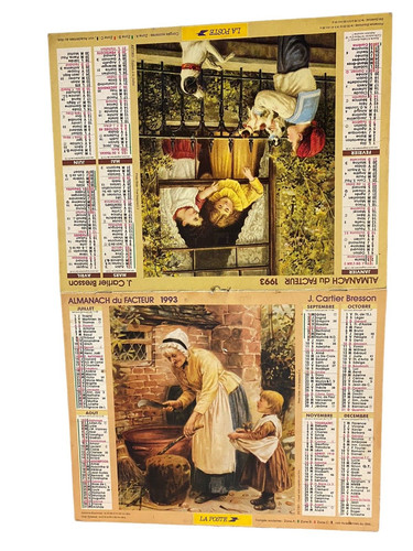 Old calendar poste 1993 - calendar,