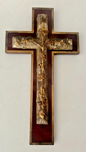 Ancien crucifix bronze - crucifix, en