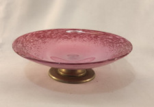 plat présentoir en verre pied