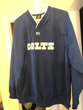 Vintage NFL Indianapolis Colts V Neck Windbreaker Pullover Jacket Size M