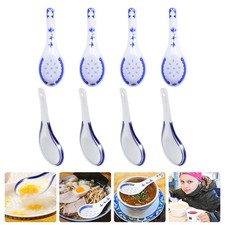  8 Pcs Cuillere A Soupe Cuillères De Service En Céramique Porcelaine