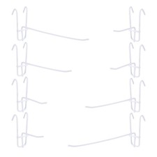 8 Pcs Crochets Pour Grillage, 2/4/6/8 Inch Crochet En Fer Pour Grillage, Blanc