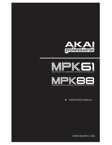Akai mpk61 mpk88 owners - mpk61,