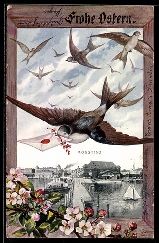 Carte postale vœux - de,