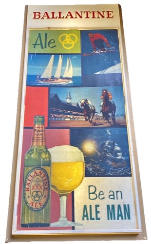 Vtg ballantine bière enseigne - ballantine,