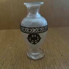 ANCIEN FLACON A PARFUM VERRE SOUFFLE LAITON NAPOLEON III OLD PERFUME BOTTLE