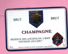 ETIQUETTE   CHAMPAGNE  NIZIOLECK   ancien de 1er RMT "  LECLERC"