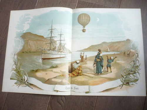 Superbe lithographie ballons - lithographie,