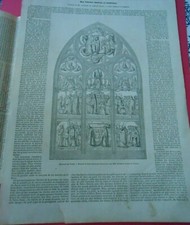 Gravure 1844 - Des Vitraux