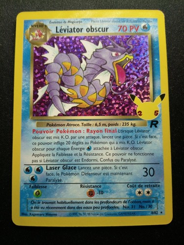 Carte pokémon leviator obscur - pokémon,