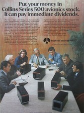 11/1980 PUB ROCKWELL COLLINS SERIES 500 AVIONICS VOR ILS HF VHF ORIGINAL  AD
