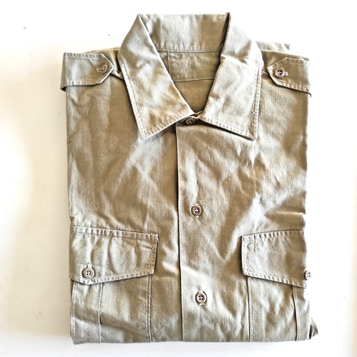 Chemise militaire beige - , en