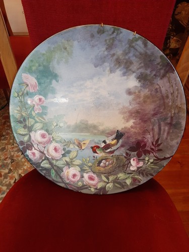 Rare plat faience - faience, emile